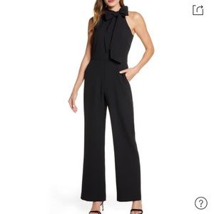 Vince Camuto kors bow neck crepe jumpsuit